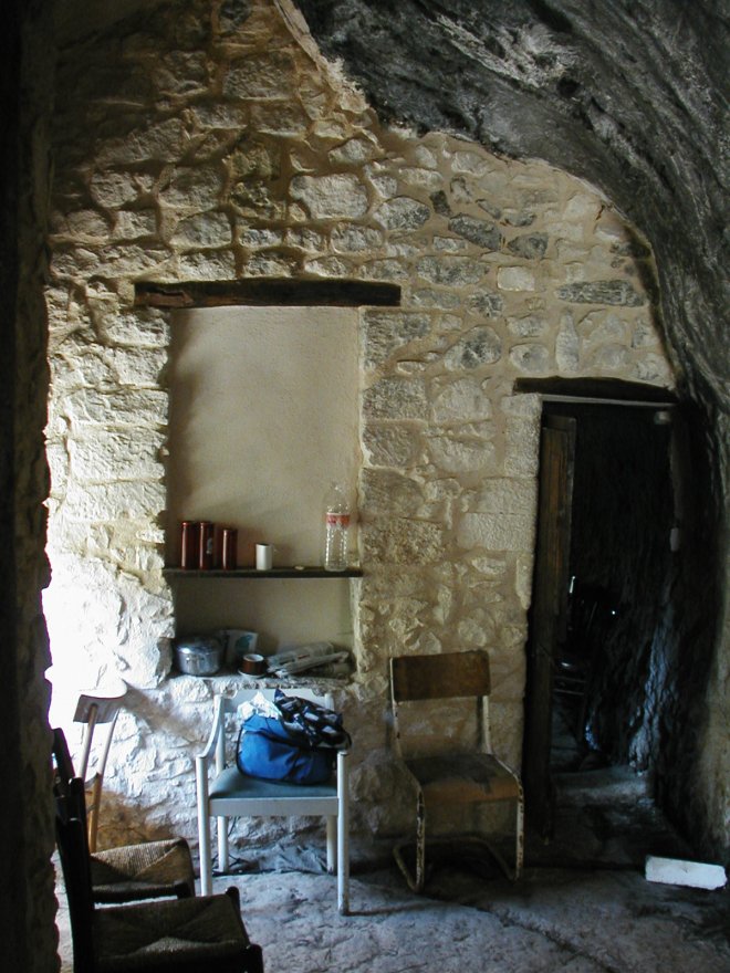 Chapel entry, and window on left