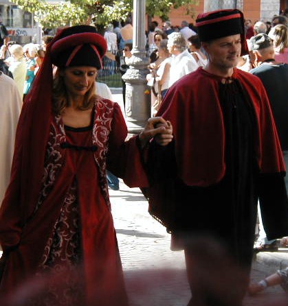 L'Aquila, Augut 2004--Not Christmas, but a Christmas-y look at the Perdonanza.