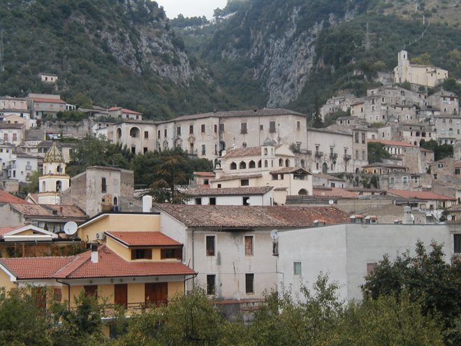 The ducal palace, highest building in this photo.