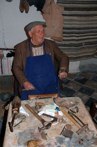Could my great-great grandfather's shoe shop have looked like this one, from Wikimedia Commons?