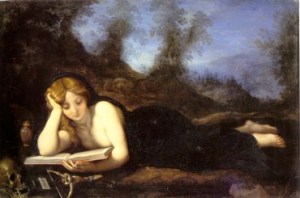 Maddalena leggente by Allori (1535-1607) public domain image from Wikimedia Commons.