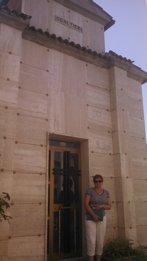 One of the Gualtieri family vaults in the Scigliano cemetery--but whether it's 'our' Gualtieri people, I don't know!